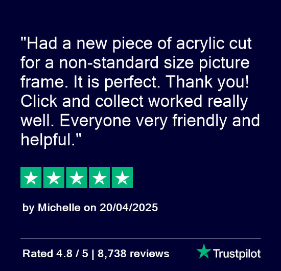 Independent review from TrustPilot - visit https://uk.trustpilot.com/review/simplyplastics.com Independent review from TrustPilot - visit https://uk.trustpilot.com/review/simplyplastics.com