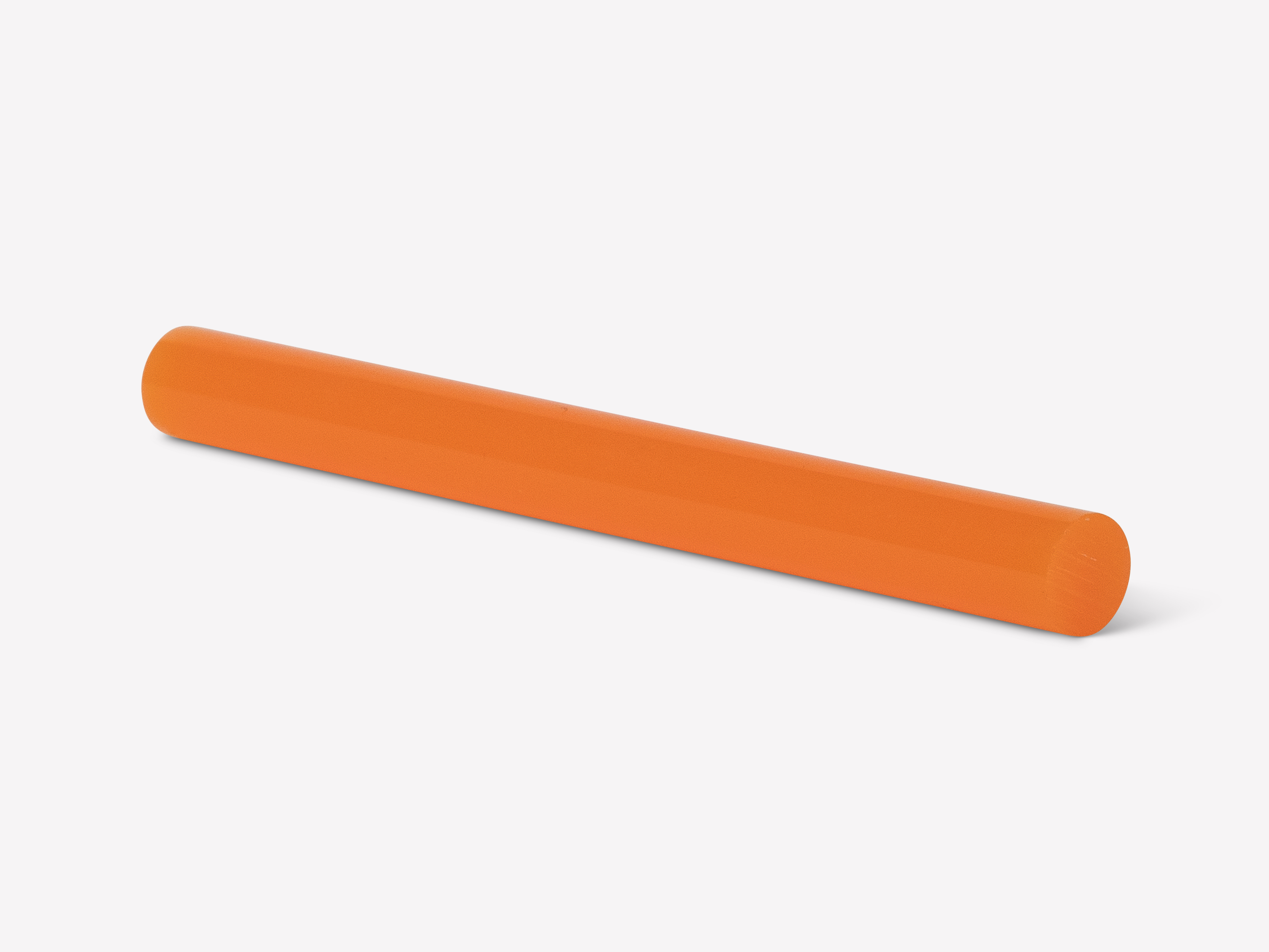 Orange Swirl Cast Acrylic Rod Italy by the Inch 20mm Diameter - RawKrafted